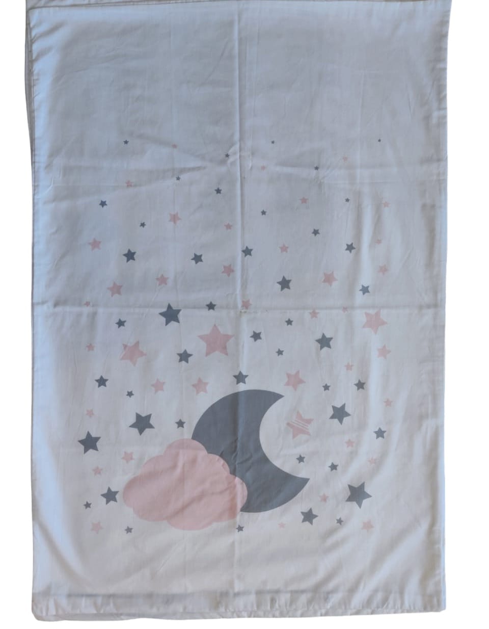 Pink & Grey Stars Baby Cot Duvet Covers