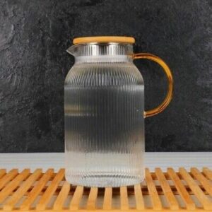 1.8L Stovetop Ribbed Glass Teapot