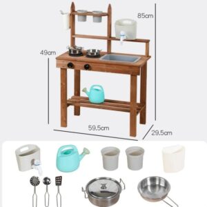 Kids Wooden Outdoor Mud Kitchen - Image 3