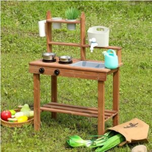 Kids Wooden Outdoor Mud Kitchen - Image 5