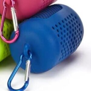 Navy Blue  Quick Drying Cooling Towel In A Silicone Case
