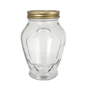 Jar W/Gold Lid 370Ml