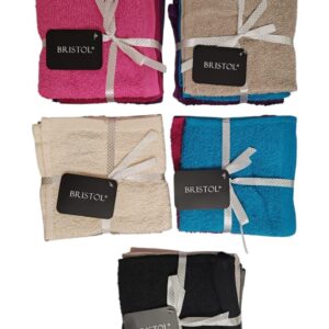 Cream / Beige / Pink Hudson 3-Piece Face Towel Set – Soft & Stylish