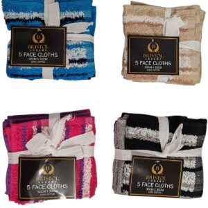 Pink / Purple 5-Pack Luxury Face Towels – Bristol Collection