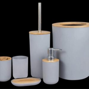 Grey  6Pc Bathroom Accessory Set