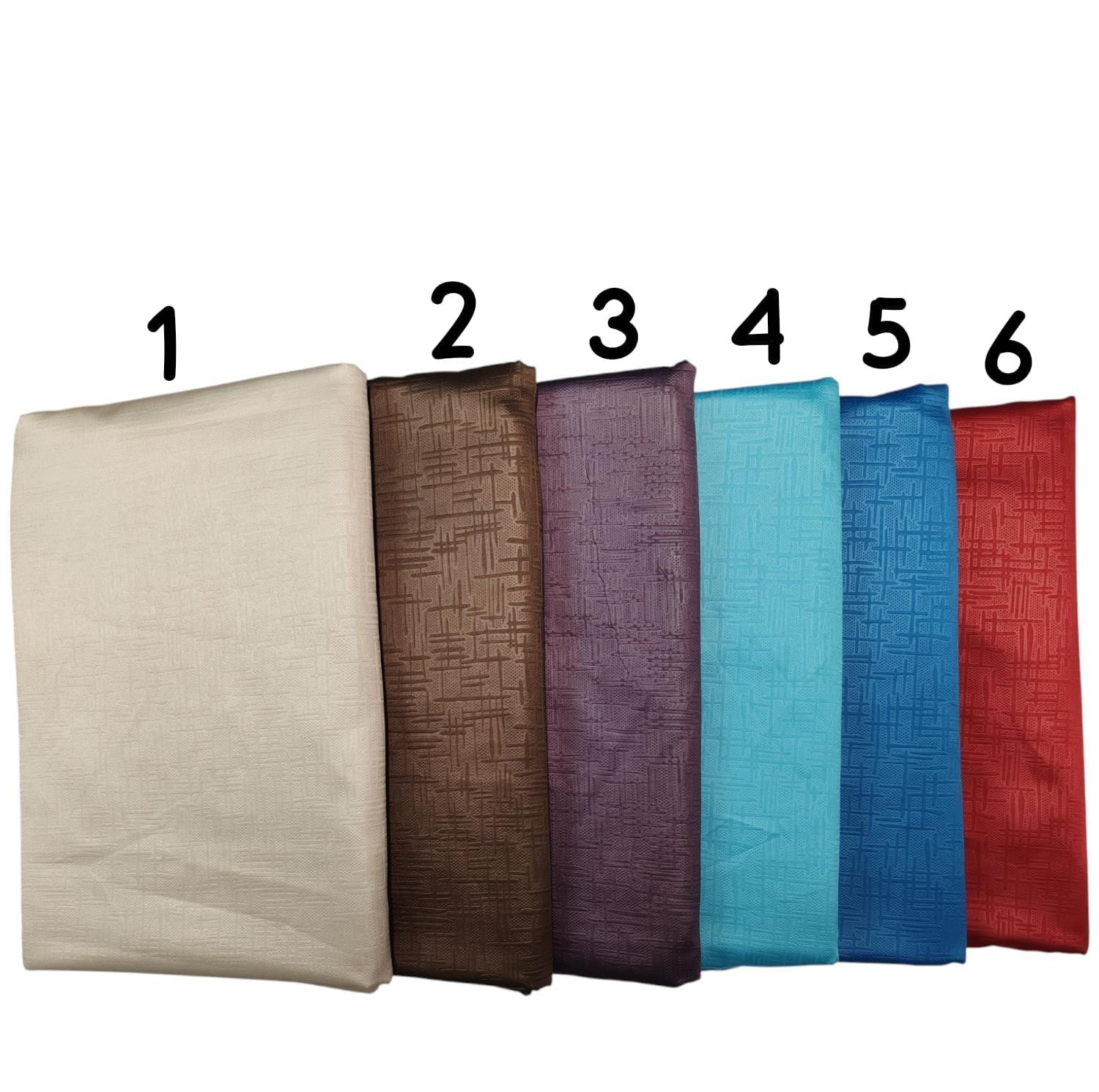 No 2 Rich Cocoa Rustic Grid Design Tablecloths- Non Slip