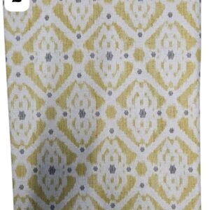 2 Yellow & White Geo Artisan Eid Collection Tablecloths 138X300cm (8 Seater)