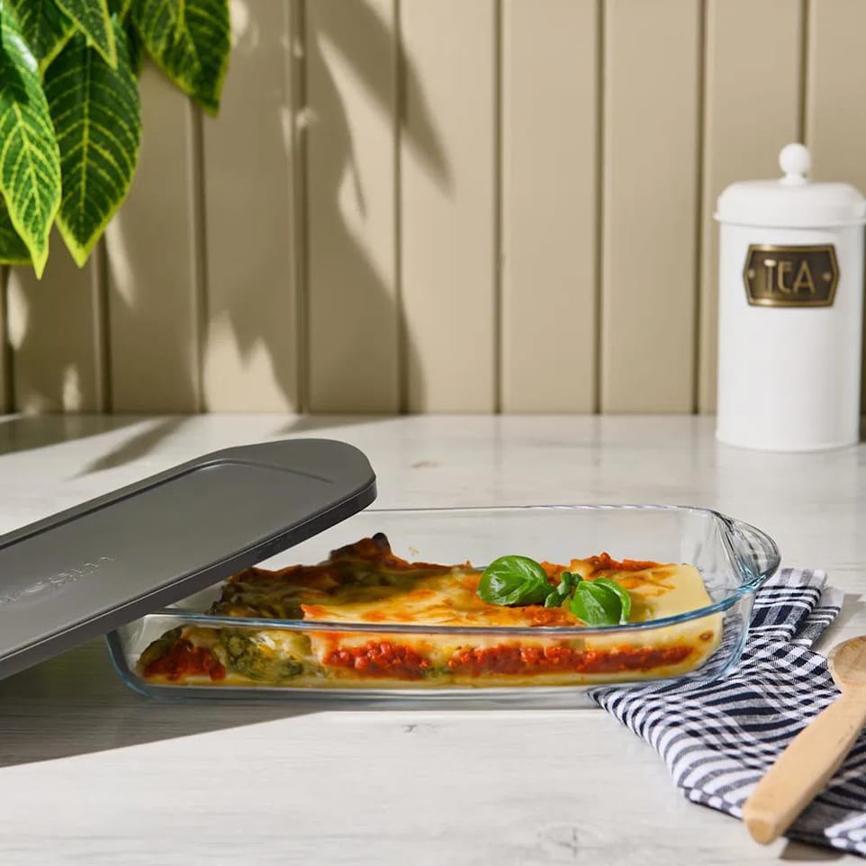 Borcam Rectangular Casseroles With Grey Lid 1320Ml - Image 9