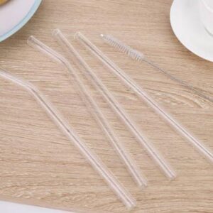 4Pcs Glass Straws