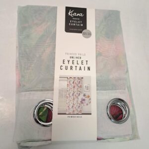 Kiara Printed Voile Eyelet Unlined Curtain 135X218