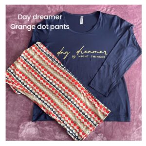 Large Day Dreamer - Orange Dot Pants