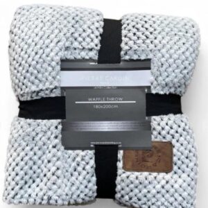 Blue Waffle Throws 180X200 Pierre Cardin