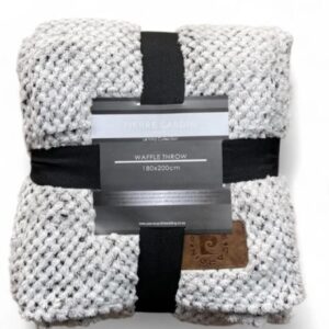 Grey Waffle Throws 180X200 Pierre Cardin