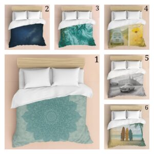 No 4 Double/Queen Silk Thread Ultrasonic 5Pc Quilted Comforter Sets