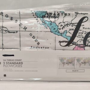Lets Get Lost Chainstore Polycotton Pillowcases Set Of 2