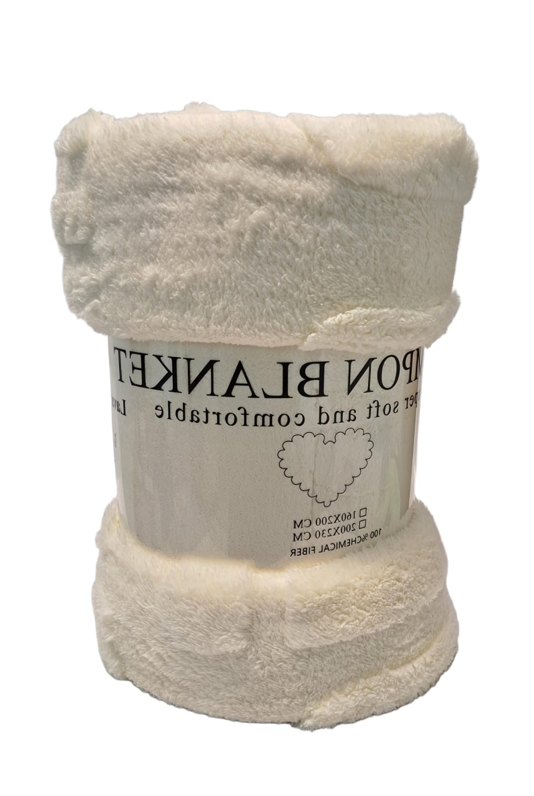 Cream Pompon Blanket Throw 200X230cm