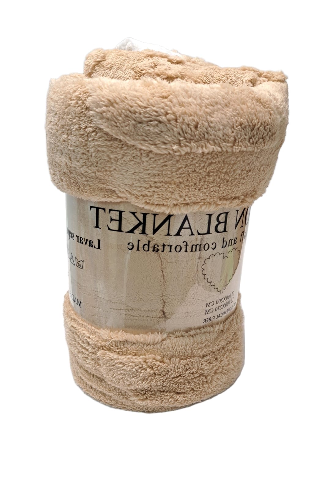 Caramel Pompon Blanket Throw 200X230cm
