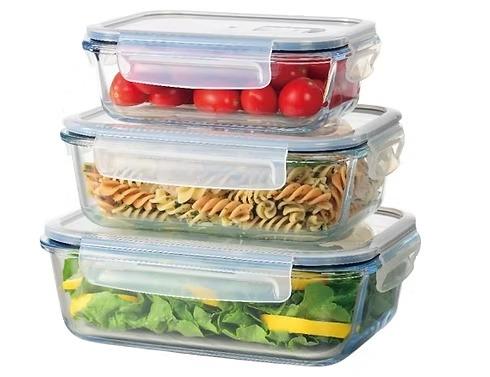 3Pc Glass Lunch Box