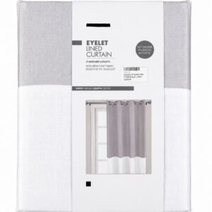 CHAINSTORE 2-TONE EYELET LINED CURTAIN