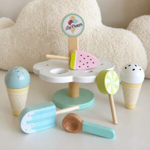 WOODEN ICE CREAM STAND PLAYSET - Image 3
