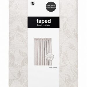 FOLIAGE JACQUARD TAPED LINED CURTAIN