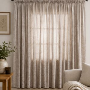 FOLIAGE JACQUARD TAPED LINED CURTAIN - Image 3