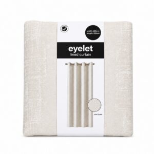 OYSTER LOLA JACQ EYELET LINED CURTAINS