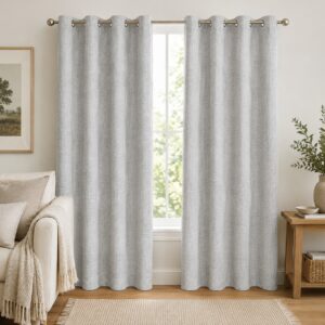 STEEL GREY LOLA JACQ EYELET LINED CURTAIN - Image 2