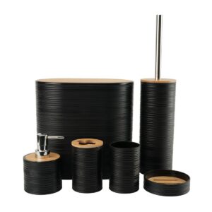 BLACK 6-PIECE BATHROOM SET