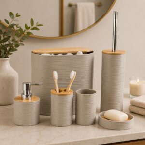 NATURAL 6-PIECE BATHROOM SET - Image 2