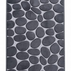 GREY PEBBLE DESIGN LUXURY MEMORY FOAM BATH MAT