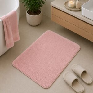 PINK LUXURY 750GSM MICROFIBRE BATH MAT - Image 2