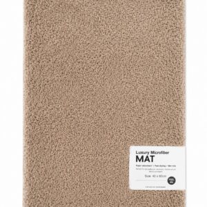 BROWN LUXURY 750GSM MICROFIBRE BATH MAT