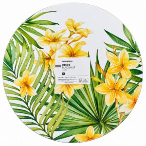 WOOLIES FRANGIPANI 4 PACK CORK PLACEMATS