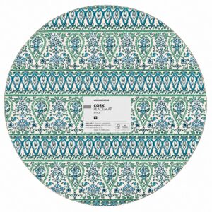 WOOLIES BLUE INDIE 4 PACK CORK PLACEMATS