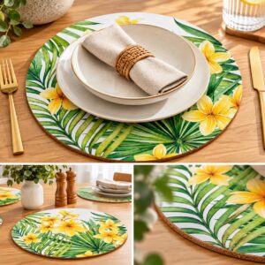 WOOLIES FRANGIPANI 4 PACK CORK PLACEMATS - Image 2