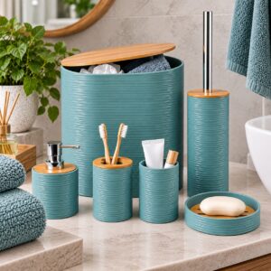 DARK GREEN 6-PIECE BATHROOM SET - Image 2