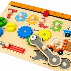 WOODEN TOOLS BUSY BOARD TOY - Image 3