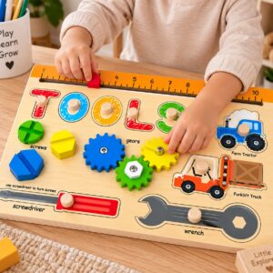 WOODEN TOOLS BUSY BOARD TOY - Image 4