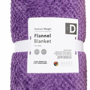 LAVENDER SHEET STREET EMBOSSED FLANNEL THROW/BLANKET