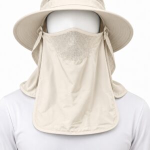 CREAM PARDAH CAP