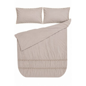 Queen Natural Pom Pom Duvet Cover - Soft & Stylish Bedding