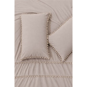 Queen Natural Pom Pom Duvet Cover - Soft & Stylish Bedding