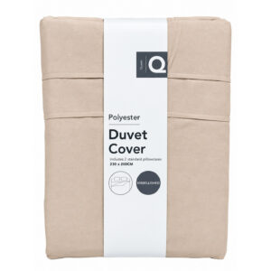 Queen Natural Pintuck Duvet Cover - Elegant Bedroom Essential