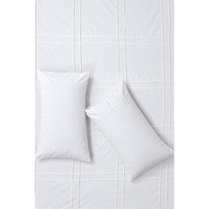 Queen White Pintuck Duvet Cover - Elegant Bedding