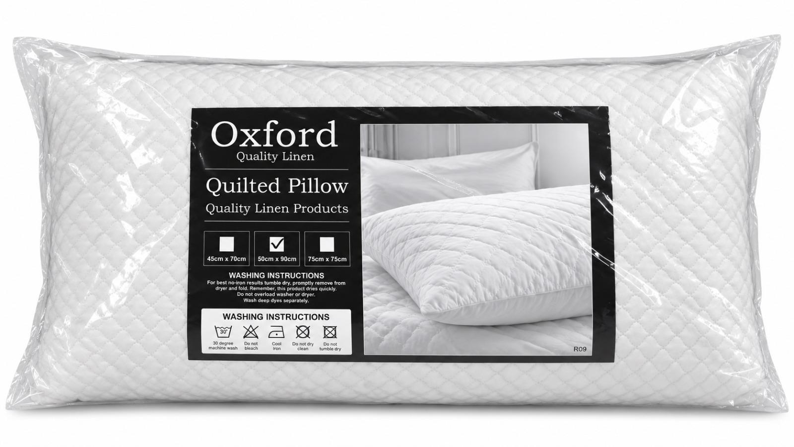 Oxford 50x90cm King Quilted Pillow – Premium Comfort Support