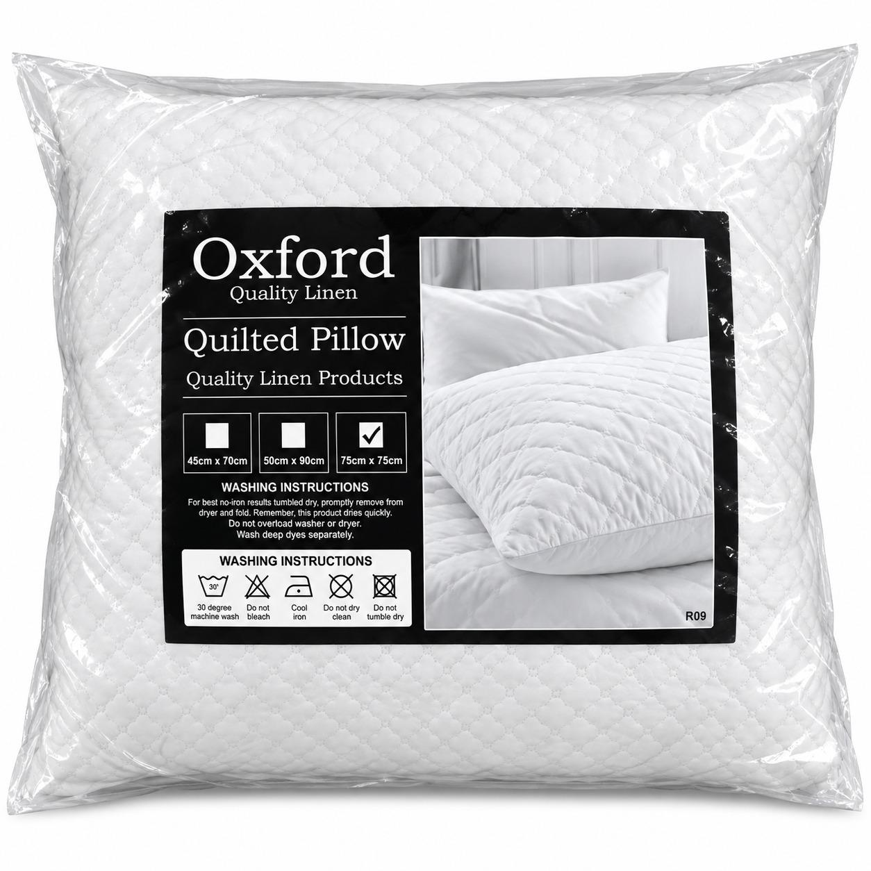 Oxford 75x75cm Continental Pillow – Premium Comfort