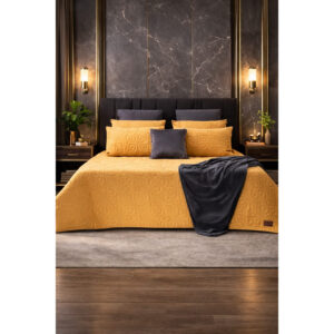 Mustard Pierre Cardin Plain Pinsonic Quilts 3PC Set