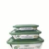 SAGE LID 3PC REC GLASS CONTAINER SET
