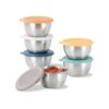 6PC 50ML Stainless Steel Sauce Bowls with Lids